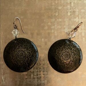 Elegant Black and Gold Earrings